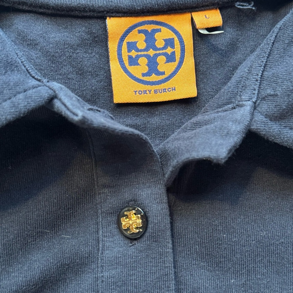 Tory Burch Navy Women’s Polo Shirt - Picture 2 of 3